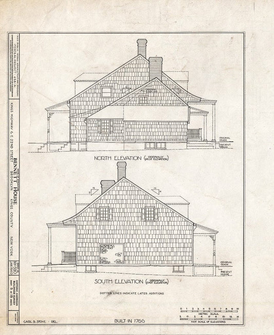 Blueprint HABS NY,24-Brok,39- (Sheet 5 of 15) - Wyckoff-Bennett House, Kings Highway & 1669 East Twenty-Second Street, Brooklyn, Kings County, NY