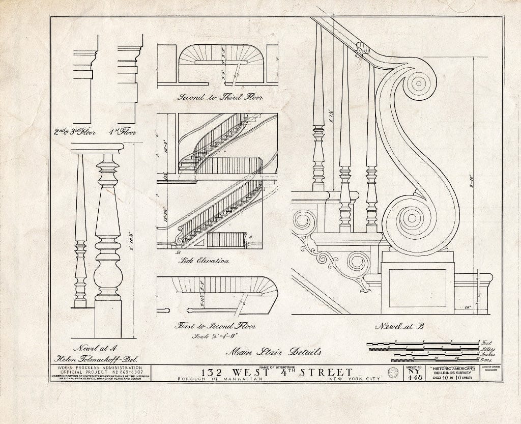 Blueprint HABS NY,24-Brok,39- (Sheet 11 of 15) - Wyckoff-Bennett House, Kings Highway & 1669 East Twenty-Second Street, Brooklyn, Kings County, NY