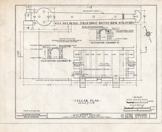 Blueprint HABS NY,24-Brok,32- (Sheet 1 of 9) - Peter Wyckoff House, 5902 Canarsie Lane, Brooklyn, Kings County, NY