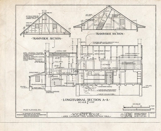 Blueprint HABS NY,24-Brok,32- (Sheet 8 of 9) - Peter Wyckoff House, 5902 Canarsie Lane, Brooklyn, Kings County, NY