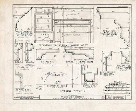 Blueprint HABS NY,24-Brok,32- (Sheet 9 of 9) - Peter Wyckoff House, 5902 Canarsie Lane, Brooklyn, Kings County, NY