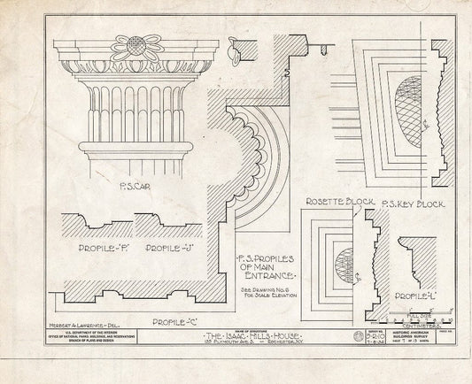 Blueprint HABS NY,28-Roch,8- (Sheet 7 of 13) - Isaac Hills House, 135 Plymouth Avenue South, Rochester, Monroe County, NY