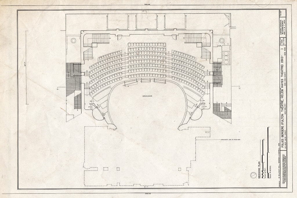 Blueprint HABS NY,31-NEYO,84- (Sheet 3 of 7) - Folies Bergere Theatre, 210 West Forty-Sixth Street, New York County, NY