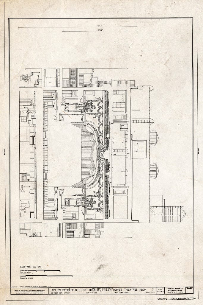 Blueprint HABS NY,31-NEYO,84- (Sheet 6 of 7) - Folies Bergere Theatre, 210 West Forty-Sixth Street, New York County, NY