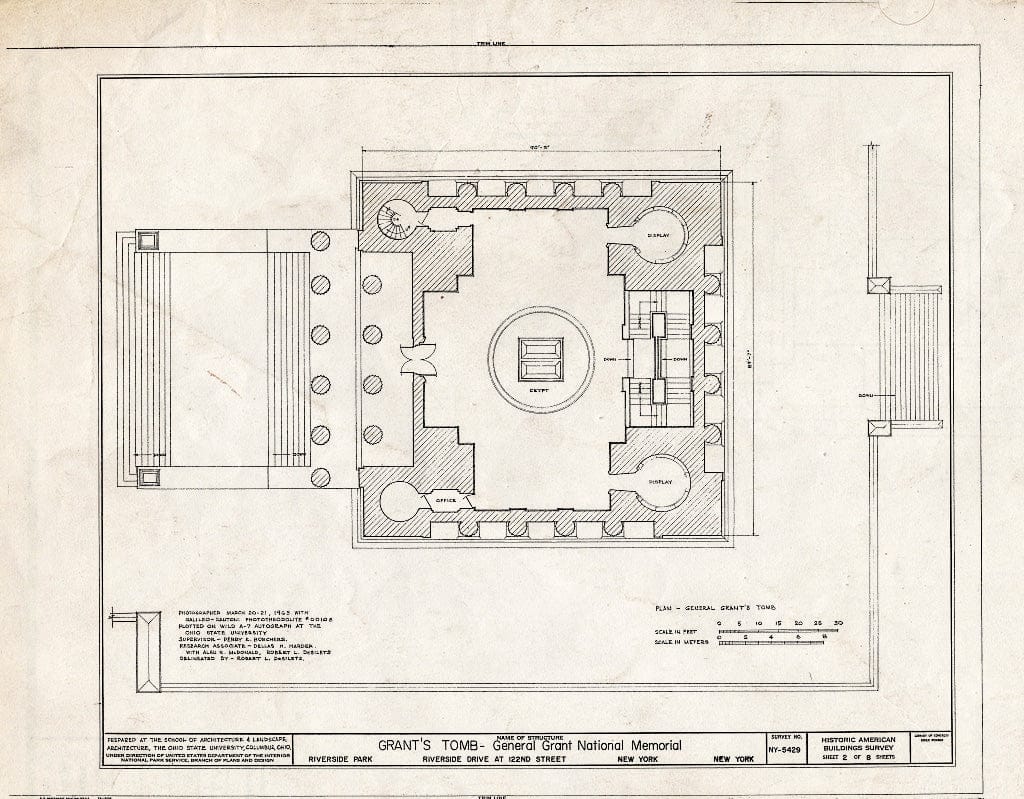 Blueprint HABS NY,31-NEYO,69- (Sheet 2 of 8) - Grant's Monument, Riverside Drive & West 122nd Street, New York County, NY