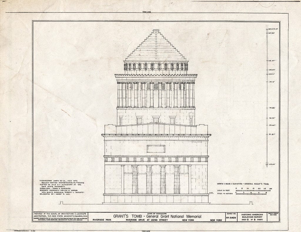 Blueprint HABS NY,31-NEYO,69- (Sheet 5 of 8) - Grant's Monument, Riverside Drive & West 122nd Street, New York County, NY