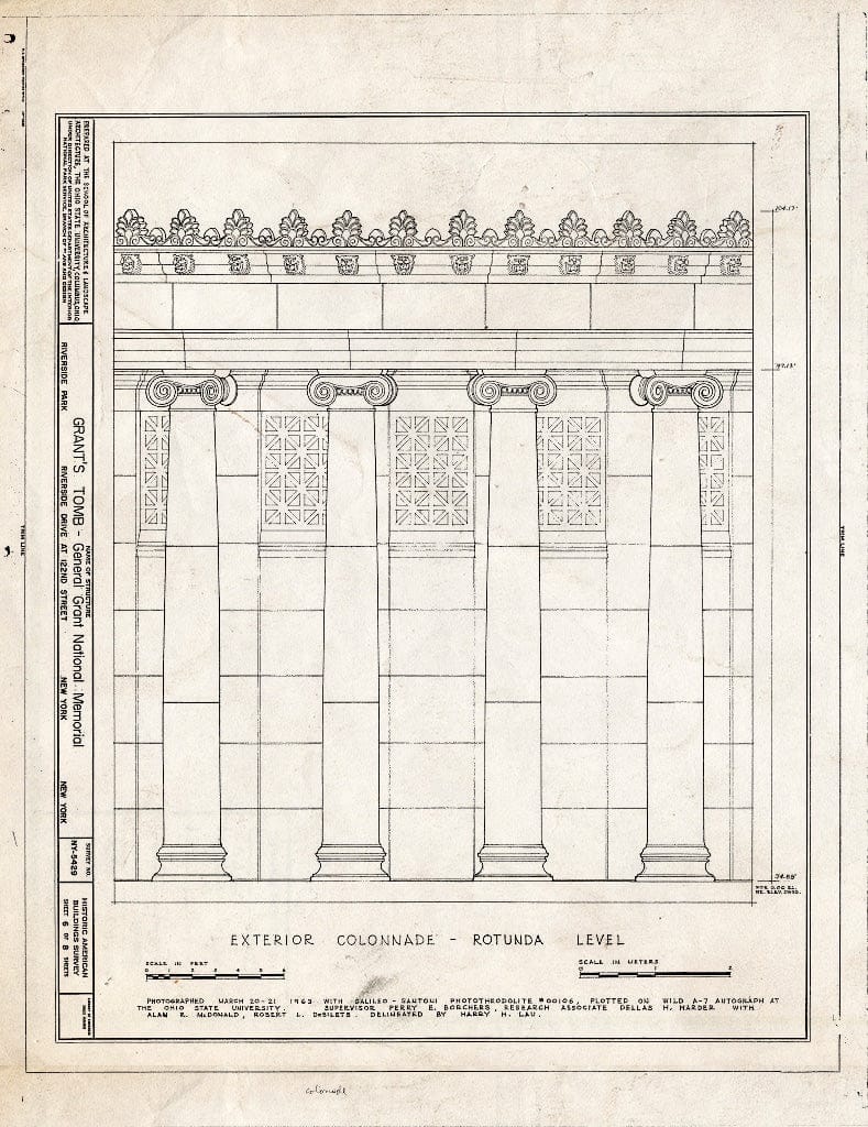 Blueprint HABS NY,31-NEYO,69- (Sheet 6 of 8) - Grant's Monument, Riverside Drive & West 122nd Street, New York County, NY