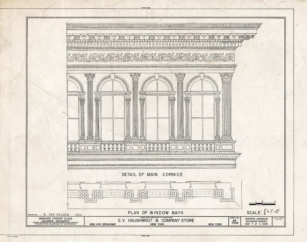 Blueprint HABS NY,31-NEYO,70- (Sheet 4 of 5) - E. V. Haughwout & Company Building, 488-492 Broadway, New York County, NY