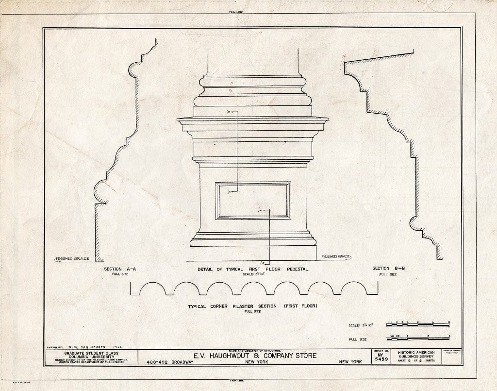 Blueprint HABS NY,31-NEYO,70- (Sheet 5 of 5) - E. V. Haughwout & Company Building, 488-492 Broadway, New York County, NY