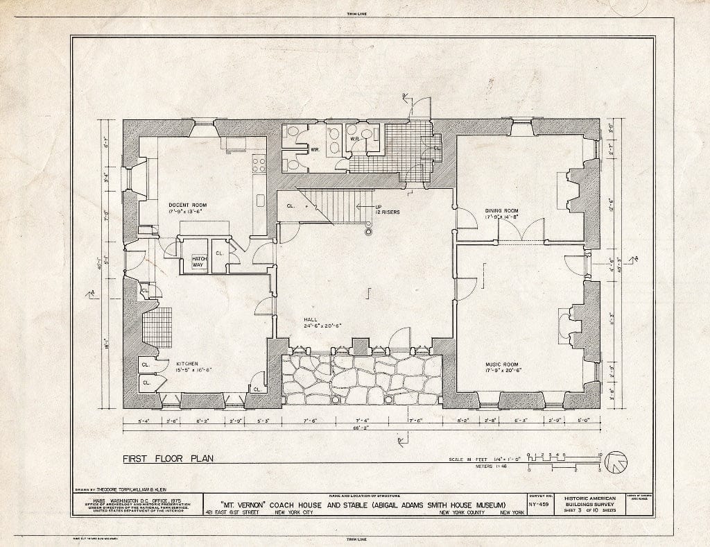 Blueprint HABS NY,31-NEYO,45- (Sheet 3 of 10) - Mount Vernon Coach House & Stable, 421 East Sixty-First Street, New York County, NY