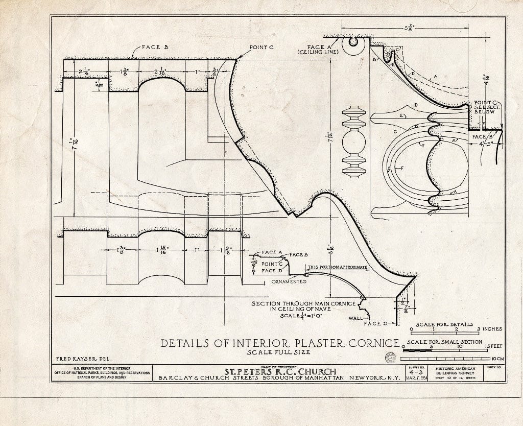 Blueprint HABS NY,31-NEYO,10- (Sheet 10 of 12) - St. Peter's Roman Catholic Church, 31 Barclay Street, New York County, NY