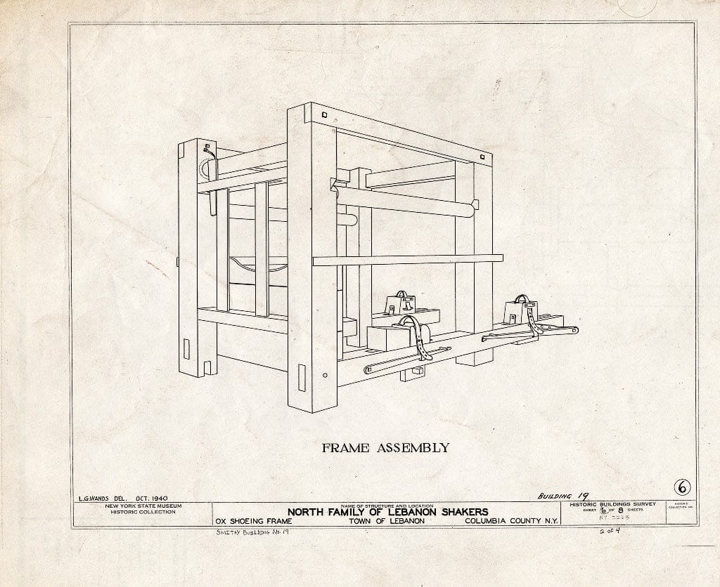 Blueprint HABS NY,11-NELEB.V,32- (Sheet 2 of 4) - Shaker North Family Smithy, Shaker Road, New Lebanon, Columbia County, NY