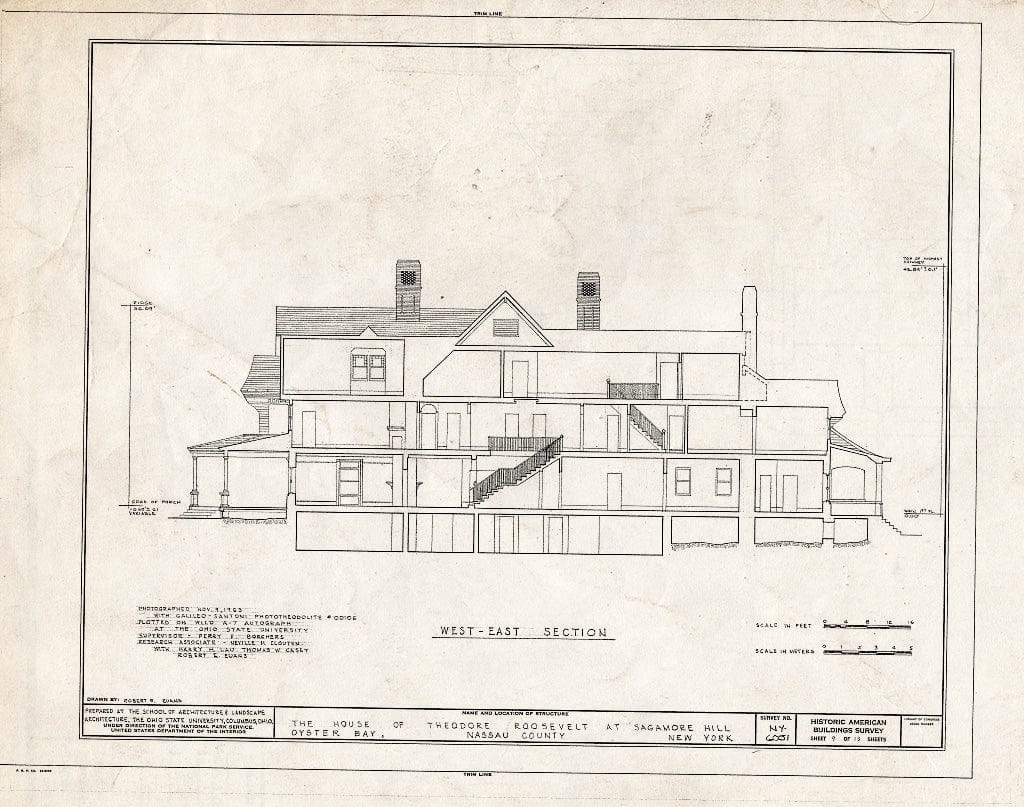 Blueprint HABS NY,30-OYSTB,2- (Sheet 9 of 13) - Sagamore Hill, Oyster Bay, Nassau County, NY