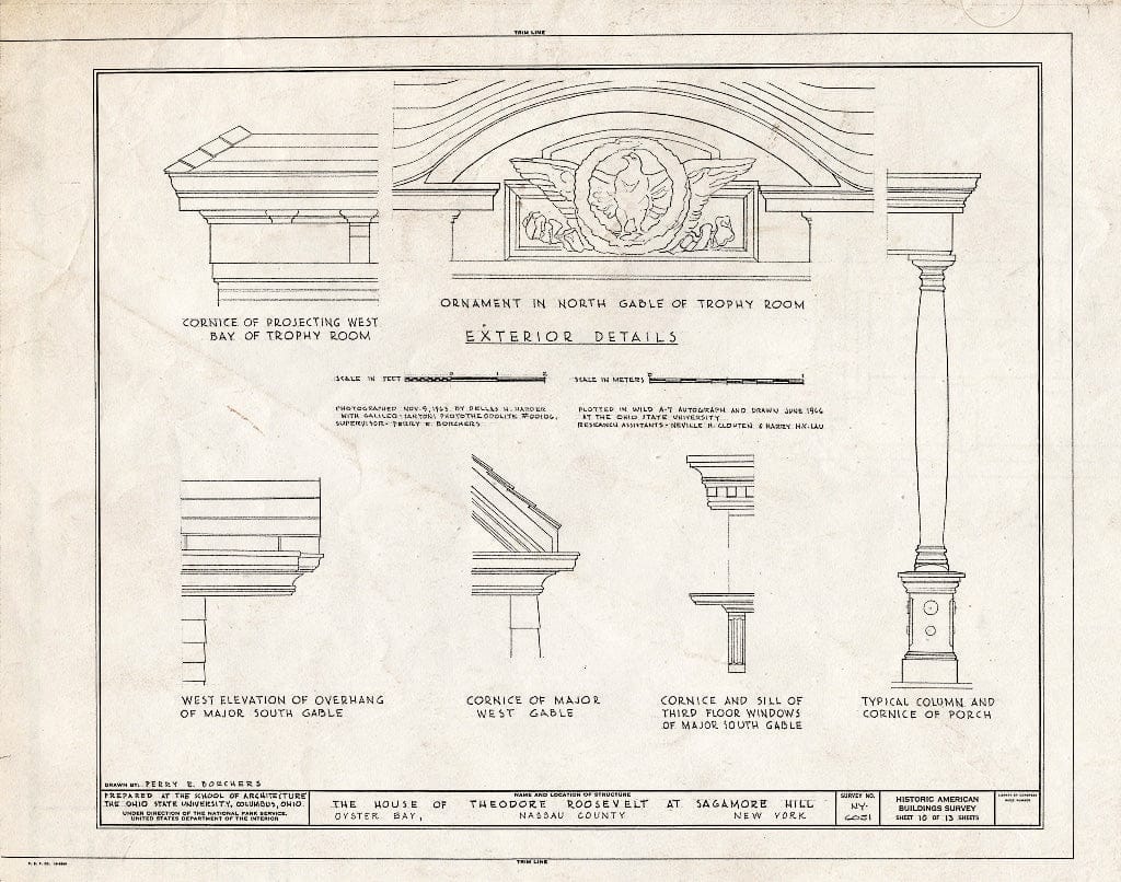 Blueprint HABS NY,30-OYSTB,2- (Sheet 10 of 13) - Sagamore Hill, Oyster Bay, Nassau County, NY