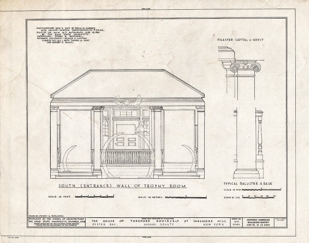 Blueprint HABS NY,30-OYSTB,2- (Sheet 12 of 13) - Sagamore Hill, Oyster Bay, Nassau County, NY