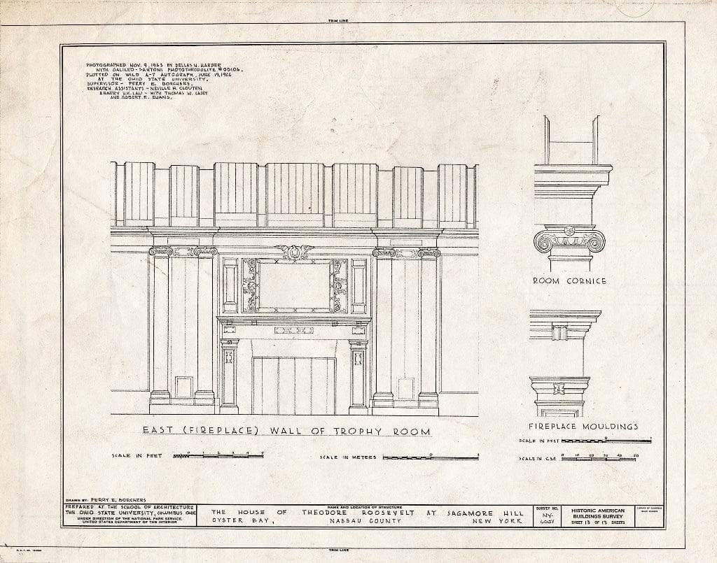 Blueprint HABS NY,30-OYSTB,2- (Sheet 13 of 13) - Sagamore Hill, Oyster Bay, Nassau County, NY