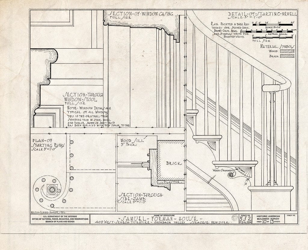 Blueprint HABS NY,34-SYRA,3- (Sheet 10 of 13) - Samuel Forman House, 409 West Seneca Street, Syracuse, Onondaga County, NY