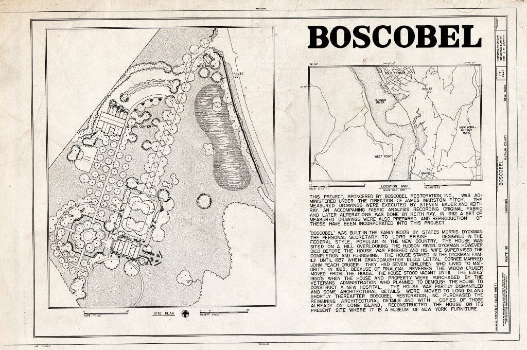 Blueprint HABS NY,40-GARI,3- (Sheet 1 of 28) - Boscobel, State Route 9D, Garrison, Putnam County, NY