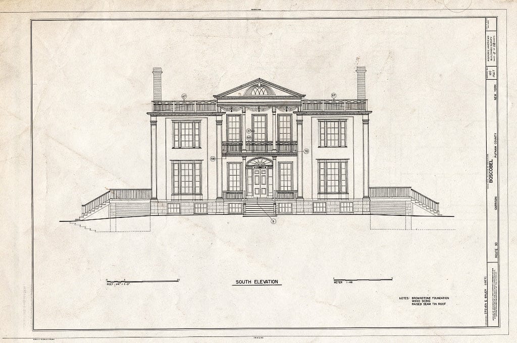 Blueprint HABS NY,40-GARI,3- (Sheet 5 of 28) - Boscobel, State Route 9D, Garrison, Putnam County, NY