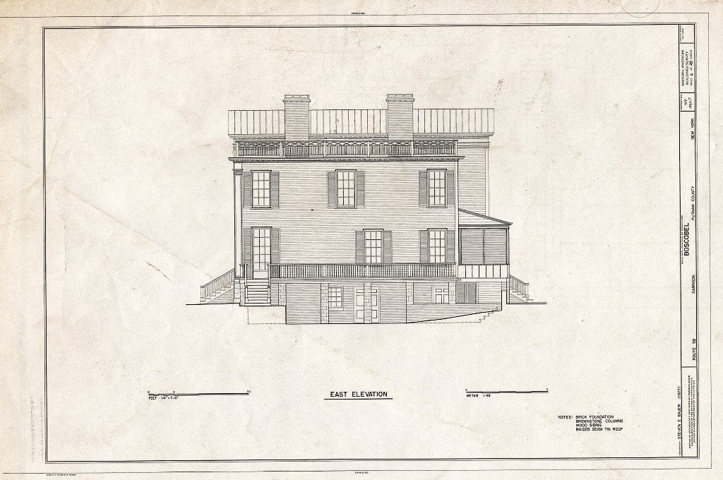 Blueprint HABS NY,40-GARI,3- (Sheet 6 of 28) - Boscobel, State Route 9D, Garrison, Putnam County, NY