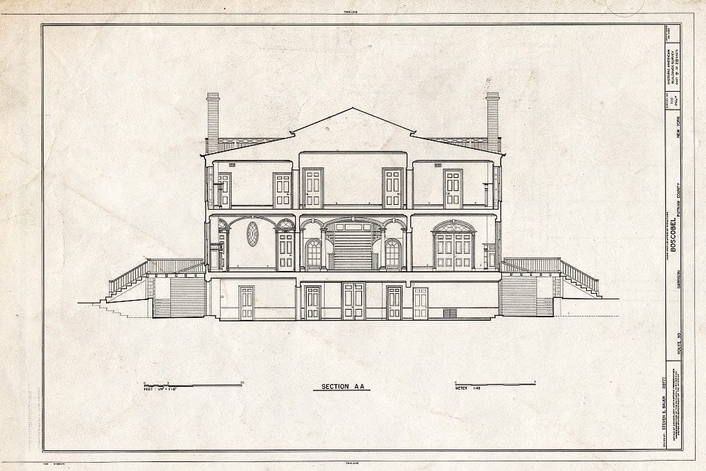 Blueprint HABS NY,40-GARI,3- (Sheet 9 of 28) - Boscobel, State Route 9D, Garrison, Putnam County, NY