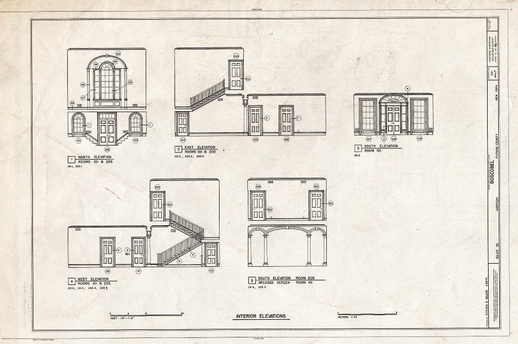 Blueprint HABS NY,40-GARI,3- (Sheet 11 of 28) - Boscobel, State Route 9D, Garrison, Putnam County, NY