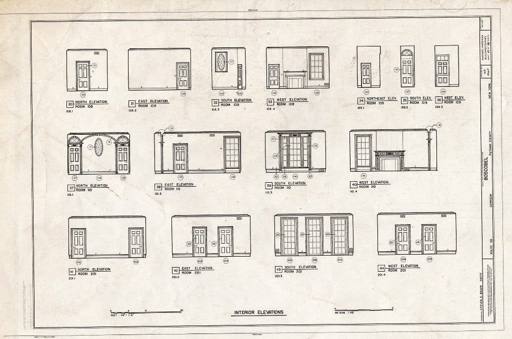 Blueprint HABS NY,40-GARI,3- (Sheet 14 of 28) - Boscobel, State Route 9D, Garrison, Putnam County, NY