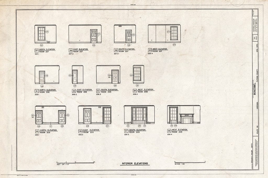Blueprint HABS NY,40-GARI,3- (Sheet 16 of 28) - Boscobel, State Route 9D, Garrison, Putnam County, NY