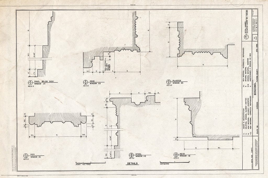 Blueprint HABS NY,40-GARI,3- (Sheet 18 of 28) - Boscobel, State Route 9D, Garrison, Putnam County, NY