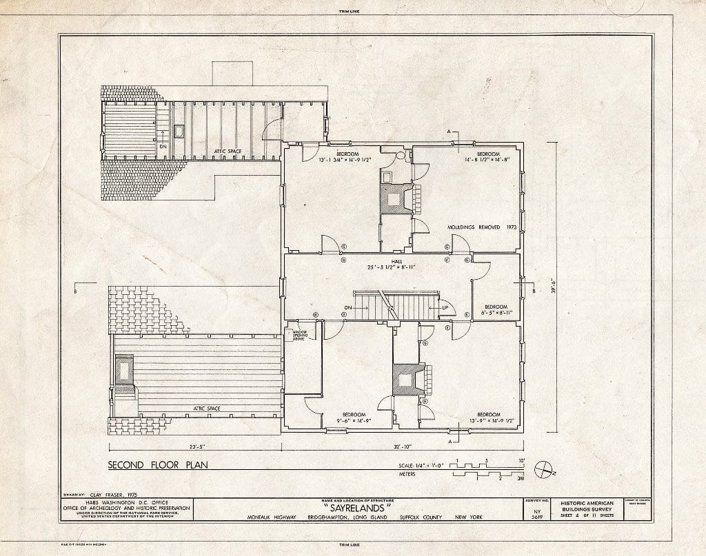Blueprint HABS NY,52-BRIG,3- (Sheet 4 of 11) - Sayrelands, Montauk Highway, Bridgehampton, Suffolk County, NY