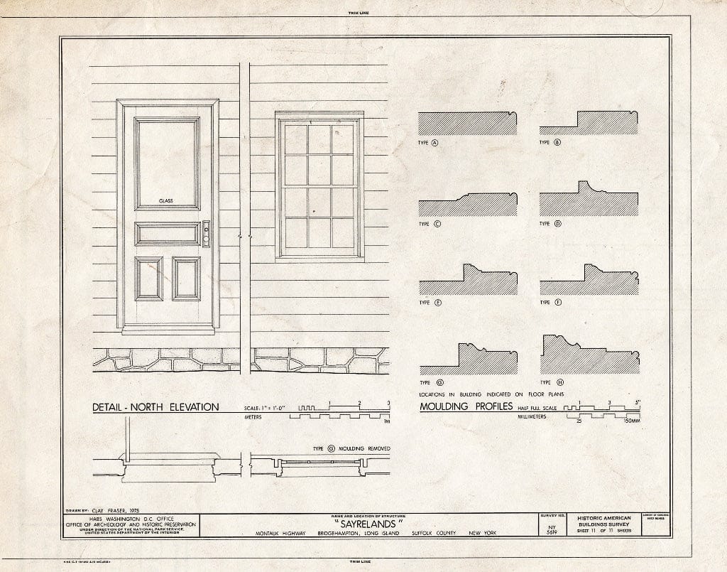Blueprint HABS NY,52-BRIG,3- (Sheet 11 of 11) - Sayrelands, Montauk Highway, Bridgehampton, Suffolk County, NY